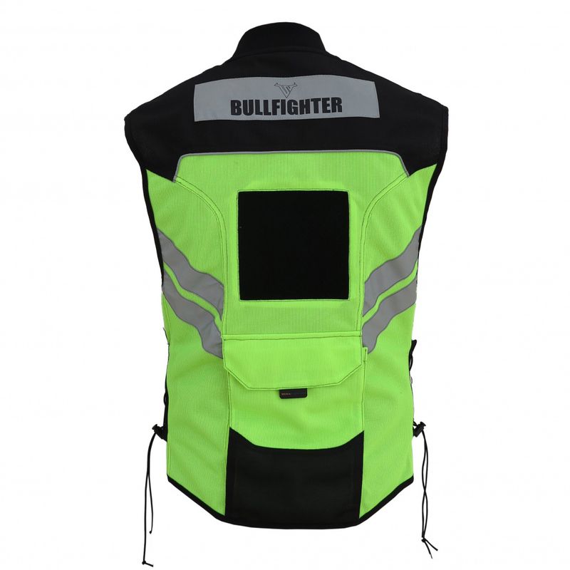 Bullfighter Gul MC-Vest m/Borrelås For Patch L eller Skole refleksvest