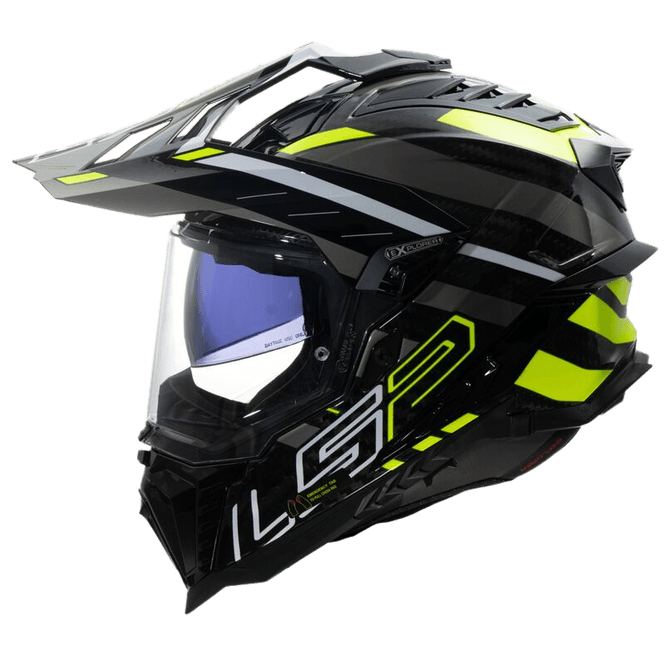 Hovedbilde LS2 MX701 Explorer Edge Glossy Carbon Svart/Gul/Grå