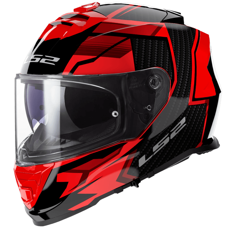 LS2 MC-Hjelm FF800 Storm II Tracker Svart/Rød