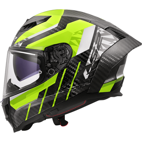 LS2 MC-Hjelm FF807 Dragon Trax Svart/Gul med solbrille og sotet visir