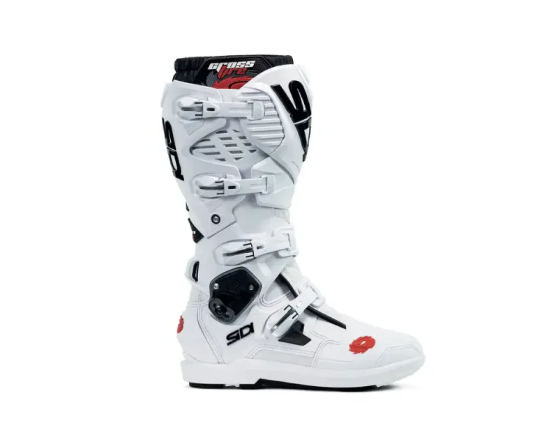 Sidi MC-Støvler CROSSFIRE 3 SRS Hvit/Hvit Enduro MX Supermoto