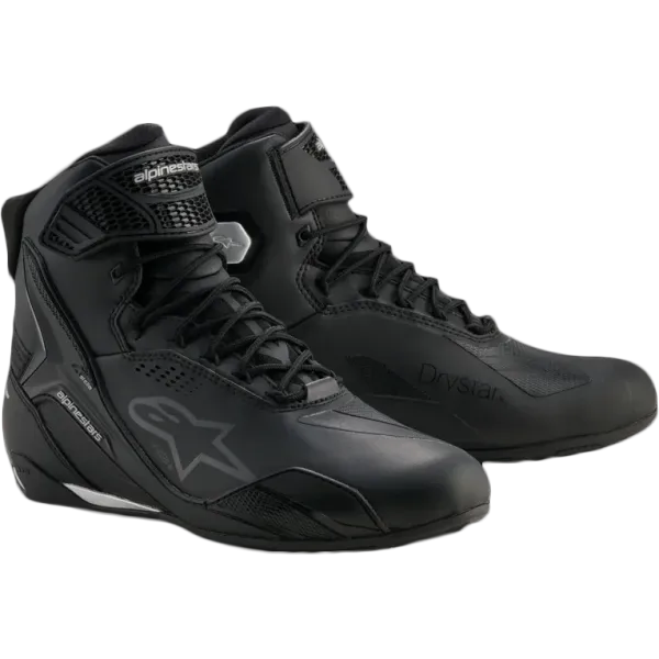 Alpinestars MC-Sko Faster 4 Svart/Hvit Drystar membran