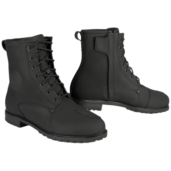 Lindstrands MC-st&oslash;vel Boot Urban Combat Black skinn, svart, bred modell
