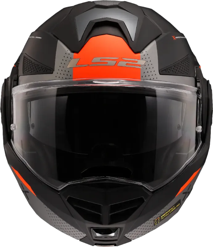 LS2 FF901 Advant X Oblivion Matt Svart/Oransje/Titan MC-hjelm