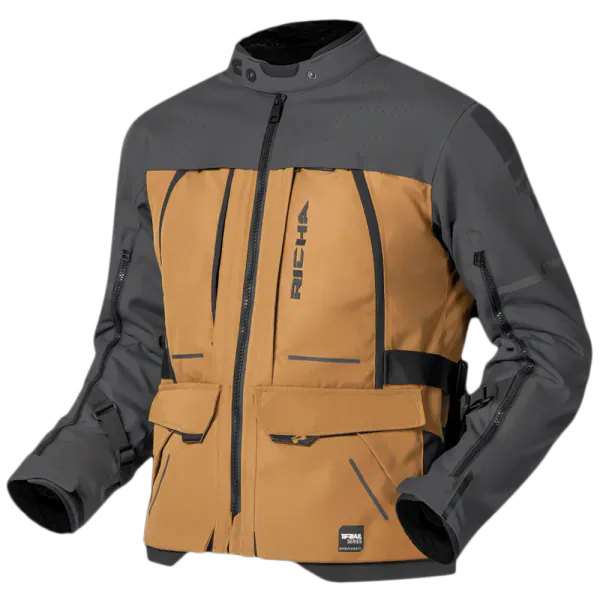 Richa Infinity 3 Adventure Jakke Brun, AA-sklibeskyttelse og avtakbar membran, god ventilasjon