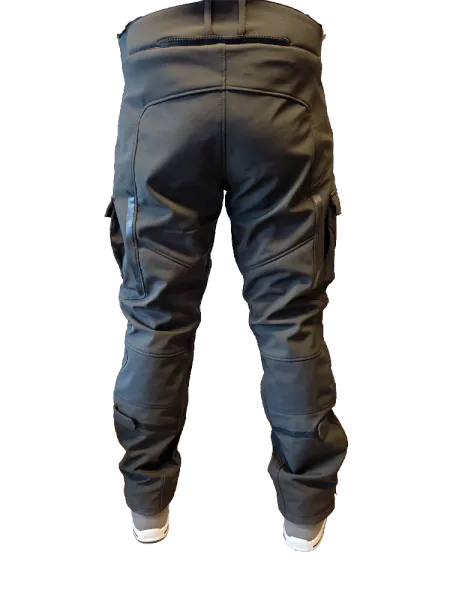 Bullfighter Ghost Softshell MC-Bukse Svart med AA-skli, hofte og kne -beskyttelse 