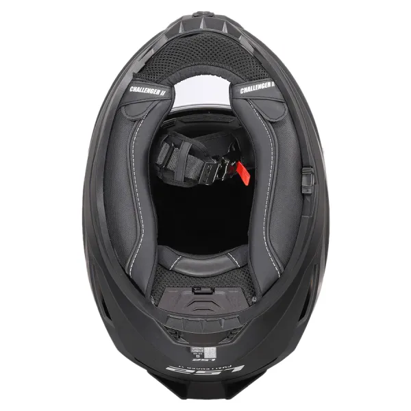 LS2 MC-Hjelm FF817 Challenger II Matt Svart glassfiberhjelm med solbrille