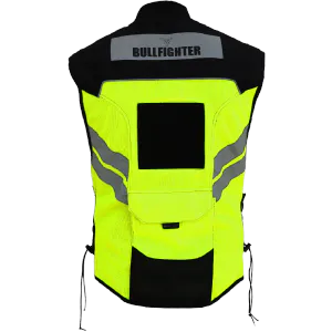 Hovedbilde Bullfighter Gul MC-Vest m/Borrel&aring;s For Patch L eller Skole ...