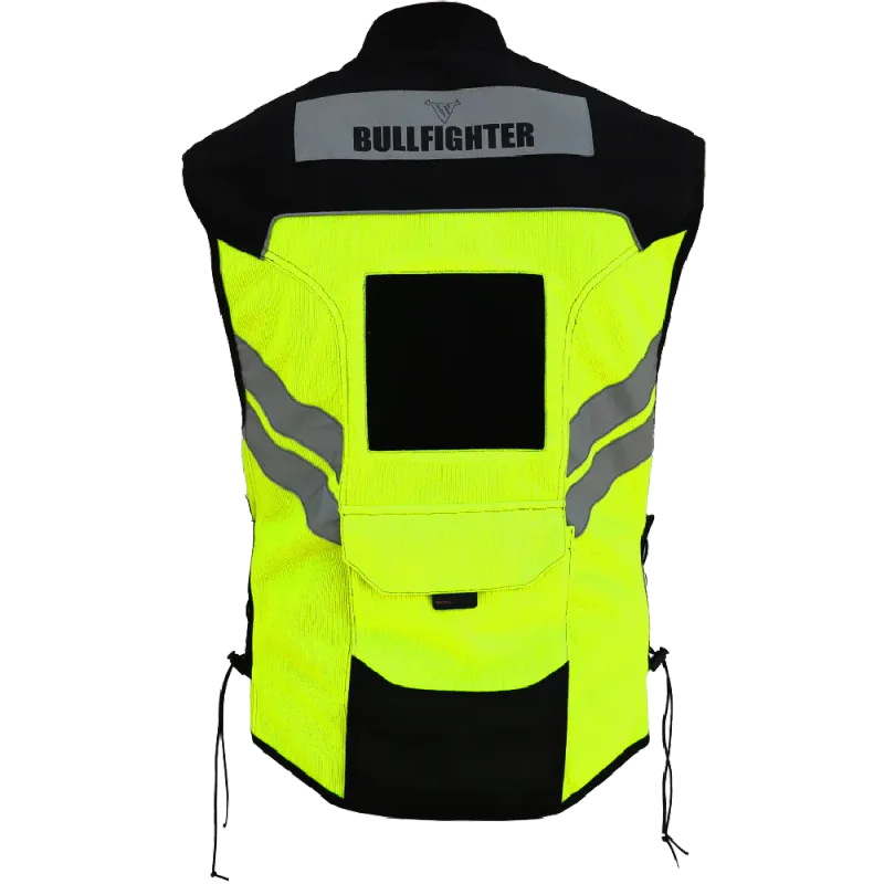 Bullfighter Gul MC-Vest m/Borrelås For Patch L eller Skole refleksvest