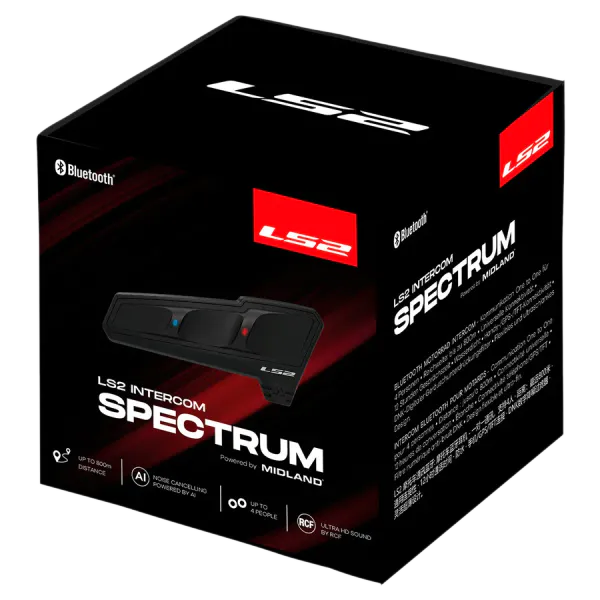 Midland LS2 Spectrum intercom med RCF 40mm h&oslash;yttalere og Ai st&oslash;ydemping, 1200m 4 personer