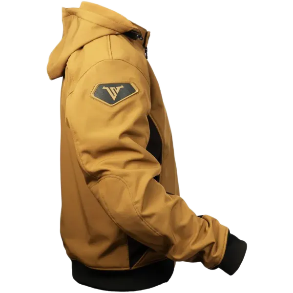 Bullfighter Ghost Softshell MC-Jakke Khaki Brun med AA-skli, skulder og albu -beskyttelse 