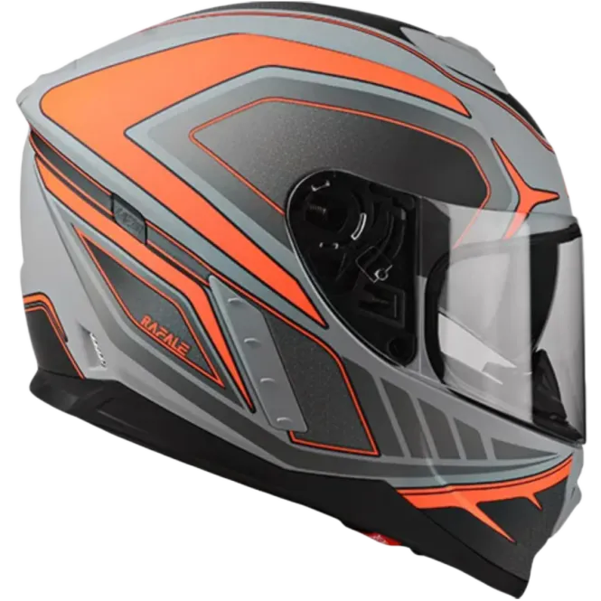 Hovedbilde Lazer RAFALE HEXA (matt Svart / Oransje fluo) helhjelm med solbr