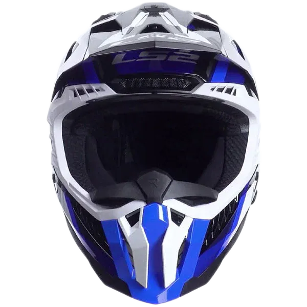 LS2 MX703 X-Force MX Phantom Bl&aring;/Hvit blank Carbon MX hjelm, 1150gram