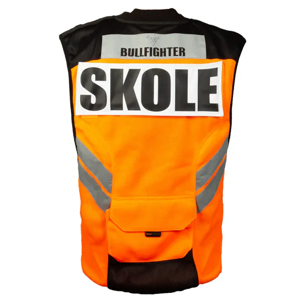 Bullfighter Oransje MC-Vest m/Borrel&aring;s For Patch L eller Skole