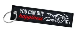 Hovedbilde N&oslash;kkelring  You Can Buy Happiness keychain