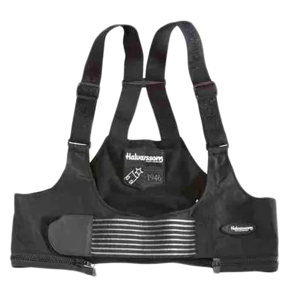 Halvarssons Bib  Lady 70cm Svart høy rygg Bukseseler med vislon 8V glidelås lang glidelås