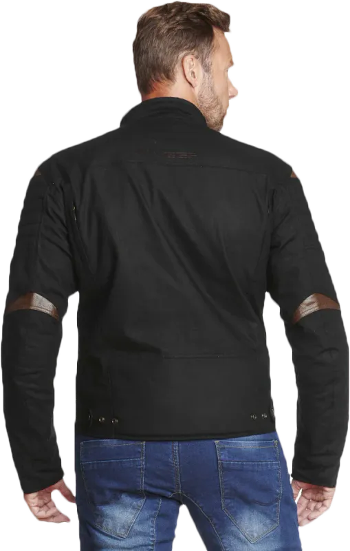 Sweep Chief MC-Jakke Svart/Brun i Oilskin stoff