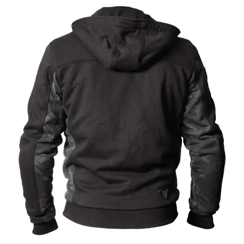 Bullfighter Atlas MC-Hoodie Svart/Camo med skli, skulder og albu -beskyttelse